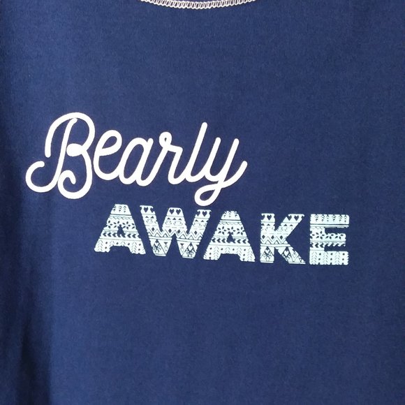 Cuddl Duds "Bearly Awake" Size Medium Pajama Top - Picture 4 of 7